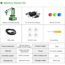 Kit Bras Robotique MaxArm Arduino Python ESP32 WiFi Bluetooth STEM