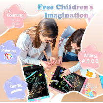 KTEBO 2-Pack 10 LCD Writing Tablets for Kids - Pink & Blue Gift Set