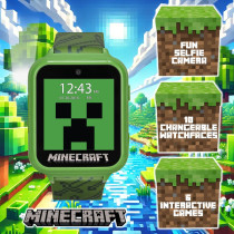 Minecraft Kids Smart Watch with Camera, Games & Custom Clock Faces