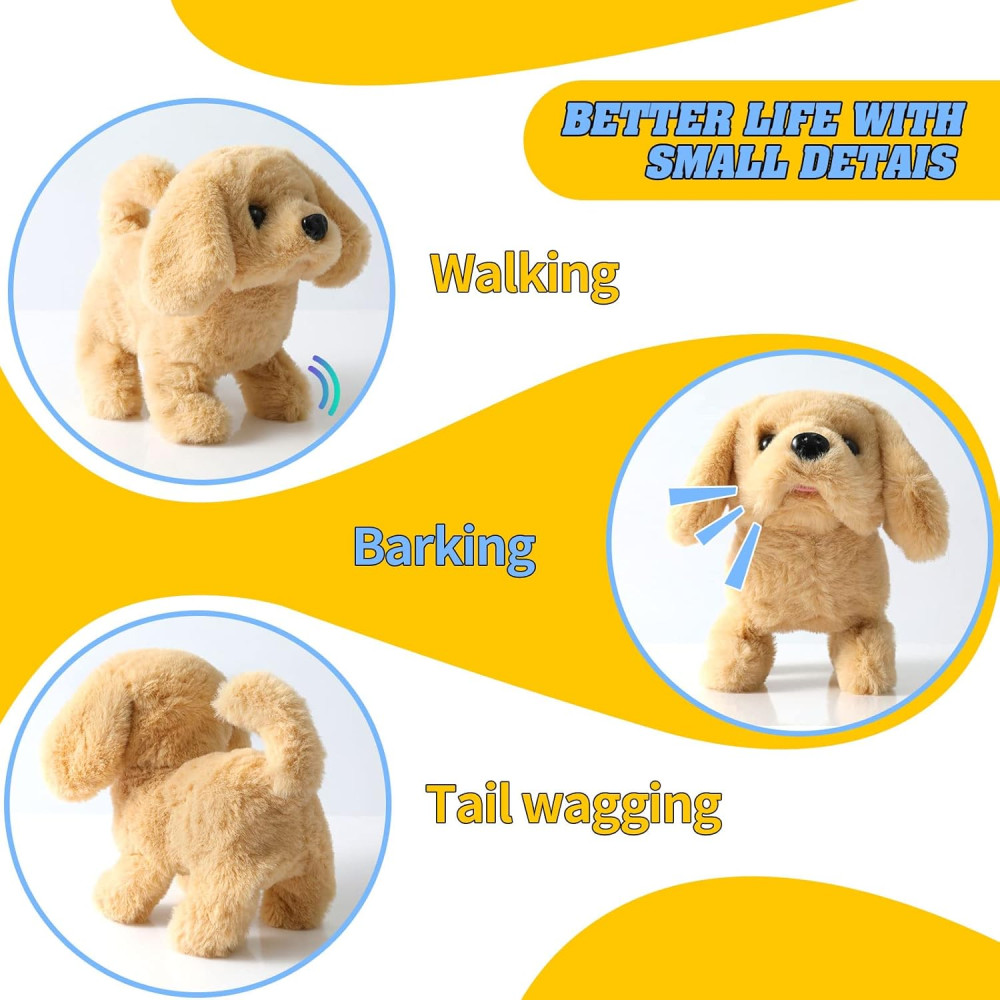 Jouet Peluche Chien Retriever Interactive pour Enfants