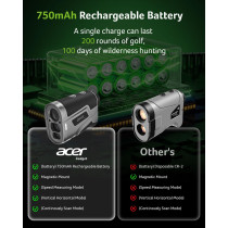 Acer Télémètre Golf avec Inclinaison 800-1200Yards 6X