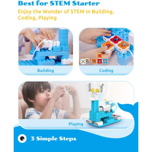 WhalesBot A3 12-in-1 STEM Coding Robot Kit for Kids Ages 3-6