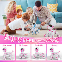 Contixo R3 Robot Chien Jouet Interactif Enfants 3-12 Ans Rose