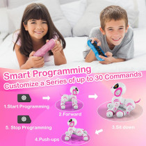 Contixo R3 Robot Chien Jouet Interactif Enfants 3-12 Ans Rose