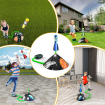 Kids Rocket Launcher Toy – Launch 100 Ft, 8 Foam Rockets & Stand