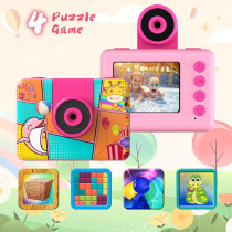 Appareil Photo Enfant Étanche 20MP Selfie 180° Cadeau 3-12 ans
