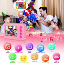 Appareil Photo Enfant Étanche 20MP Selfie 180° Cadeau 3-12 ans