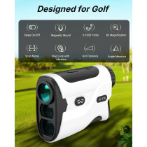 WOSPORTS Golf Rangefinder with Slope - 1500 Yards, 6X Magnification