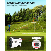 WOSPORTS Golf Rangefinder with Slope - 1500 Yards, 6X Magnification