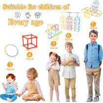 RAINBOW TOYFROG 300-Pc STEM Straw Building Set for Kids & Autism