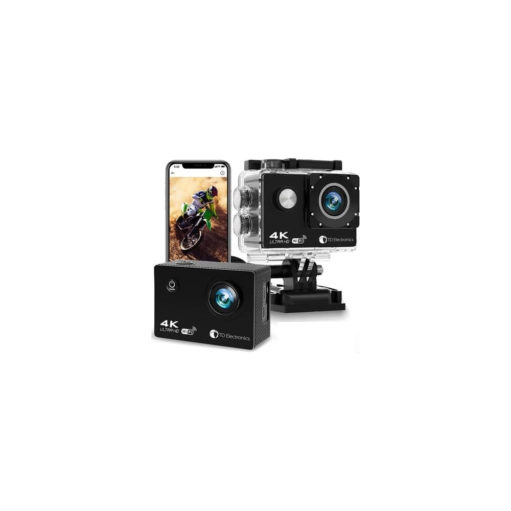 Caméra Sportive Étanche Falcon Platinum 4K IP69K, Batterie Longue Durée