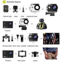 Caméra Sportive Étanche Falcon Platinum 4K IP69K, Batterie Longue Durée