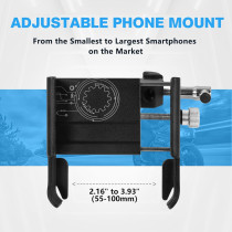 Universal All-Metal Phone Holder Clamp for Golf Cart & Bikes Handlebar