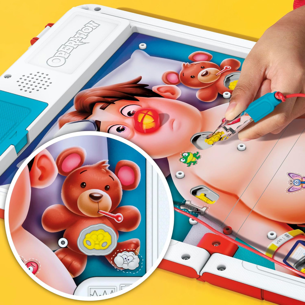 Operation Electronic Board Game with Carrying Case | 2 Play Modes | Ages 6+