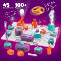 SMILESSKIDDO 45 PCS Circuit Board Kit for Kids – 100+ STEM Projects