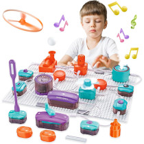 SMILESSKIDDO 45 PCS Circuit Board Kit for Kids – 100+ STEM Projects