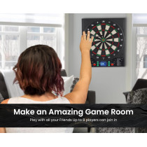 WIN.MAX Electronic Dart Board with LED Display & 12 Soft Tip Darts