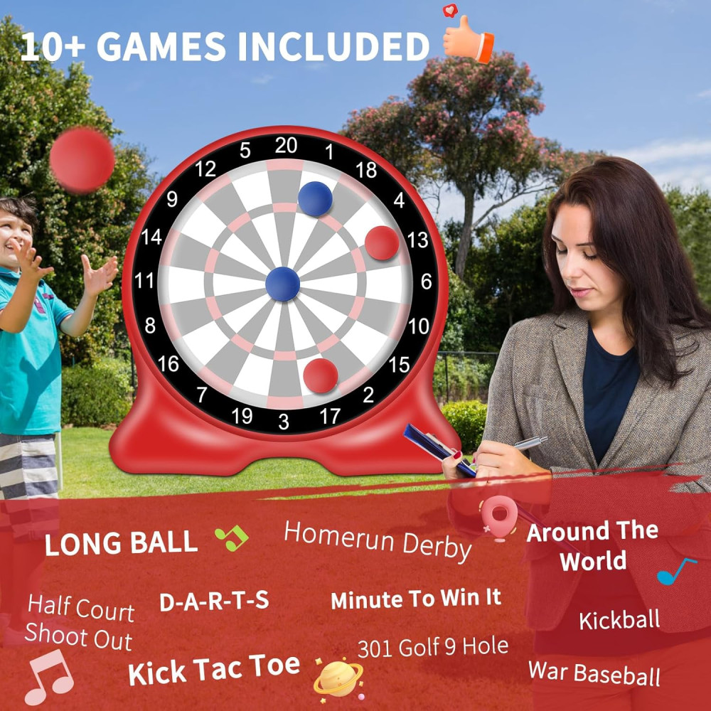 Giant Dart Board Gonflable 6,5FT – Jeux Extérieurs Famille