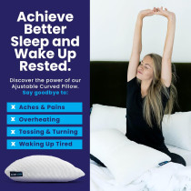 Sidney Sleep Pillow for Side & Back Sleepers – Adjustable Queen Size
