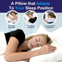 Sidney Sleep Pillow for Side & Back Sleepers – Adjustable Queen Size