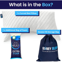 Sidney Sleep Pillow for Side & Back Sleepers – Adjustable Queen Size