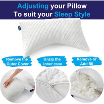 Sidney Sleep Pillow for Side & Back Sleepers – Adjustable Queen Size