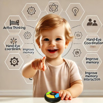 Light Up Memory Game Handheld Electronic Toy – Color & Sound Quiz Fun