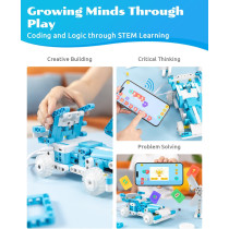 WhalesBot D1 : Kit Robot STEM 21-en-1 pour Enfants 4-10 ans