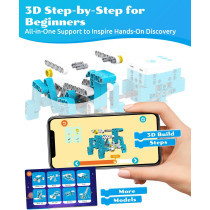 WhalesBot D1 : Kit Robot STEM 21-en-1 pour Enfants 4-10 ans