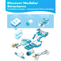WhalesBot D1 STEM Coding Robot Kit for Kids – 21-in-1, App-Controlled