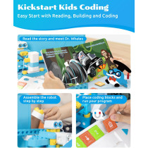 WhalesBot C3 Pro 12-in-1 Coding Robot Kit for Kids 4-7 | STEM Toy