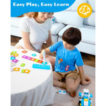 WhalesBot B3 Pro STEM Robot Kit for Kids 4-6 | 99-Piece Coding Toy