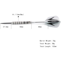 CUESOUL Professional Tungsten Steel Tip Darts - 22g to 30g Options