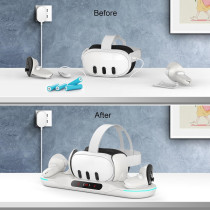Auto-Clamping Charging Dock for Meta Quest 3 & Controller Accessories