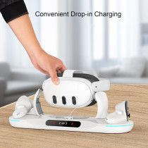 Auto-Clamping Charging Dock for Meta Quest 3 & Controller Accessories