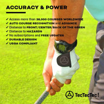 TecTecTec ULT-G Golf GPS Watch - Lightweight, Stylish, Durable & Preloaded