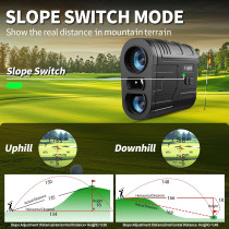 Golf Range Finder with Slope - 1200 Yards, 7X Magnification & Rechargeable