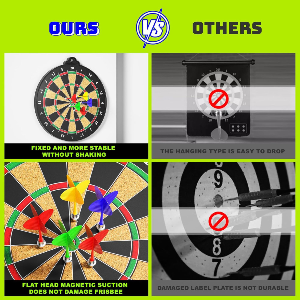 Magnetic Dart Board for Kids – Indoor Outdoor Party Game Gift Ages 3-12