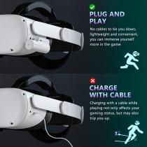 Saqico 5000mAh Battery Pack for Oculus Quest 2 | Lightweight VR Power Boost
