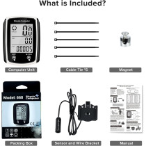Compteur vélo filaire LCD km/h MPH avec fonctions multiples