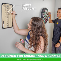 GoSports Dry Erase Steel Darts Scoreboard with 2 Magnetic Markers