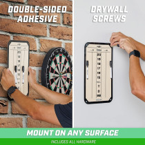 GoSports Dry Erase Steel Darts Scoreboard with 2 Magnetic Markers