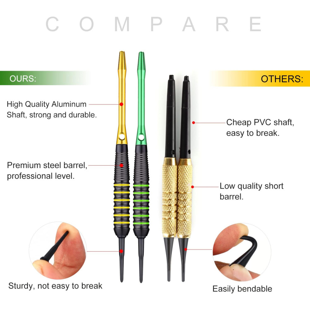 Centaur 12 Pack Soft Tip Darts - 18g Professional Dart Set & Case