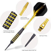 Centaur 12 Pack Soft Tip Darts - 18g Professional Dart Set & Case