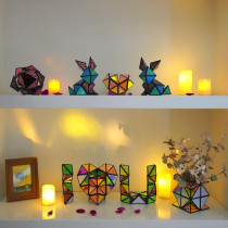 TOSY Magnet Pyramid Stone - 14pcs STEM Puzzle with 243 Magnets & Holographic Tiles