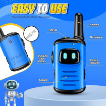 Kids Walkie Talkies for Boys - Mini Robots 2 Pack Birthday Gifts Ages 3-8