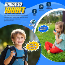Kids Walkie Talkies for Boys - Mini Robots 2 Pack Birthday Gifts Ages 3-8