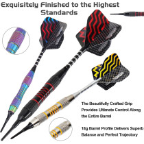 Turnart Professional Soft Tip Darts Set – 9 PCS with Extras & Case