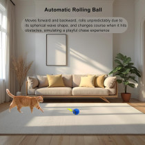 Speedy Ball 2.0: Interactive Rolling Toy for Indoor Cat Exercise & Fun