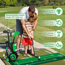 Set de Golf Liberry Enfant avec Tapis et Chariot Noir